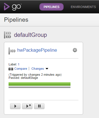 GoCD Pipeline Passed Build